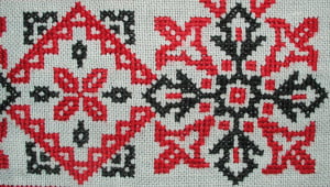 cross-stitching