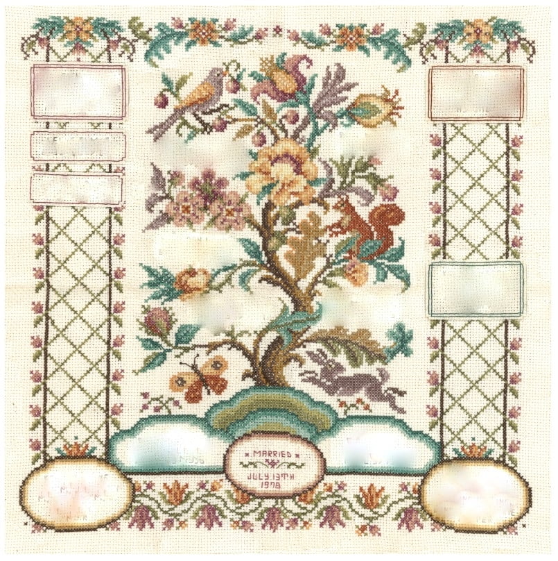 family tree cross stitch