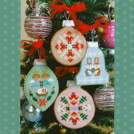 cross stitch christmas decorations