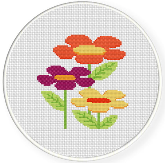floral cross stitch