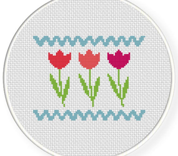 flower cross stitch pattern