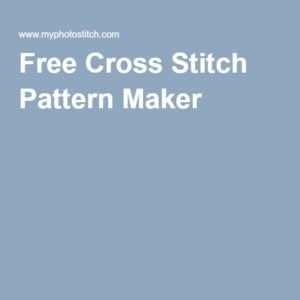 free online cross stitch pattern maker