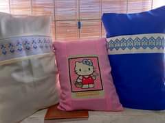 Hello Kitty cross stitch designs to pillow cases