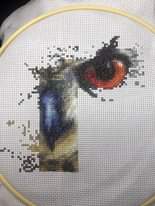 Cross stitch falcon