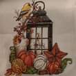 Lantern fall pumpkin decoration cross stitch