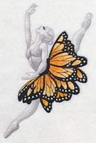Cross stitch butterfly ballerina