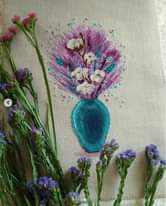 Cotton and lavender cross stitch