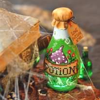 Colorful 3D bottle with the Love Potion