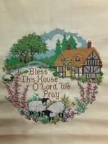 Cross stitch – Bless this house o Lord we pray