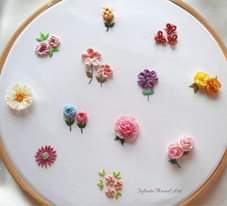 12 flower embroidery cross-stitch